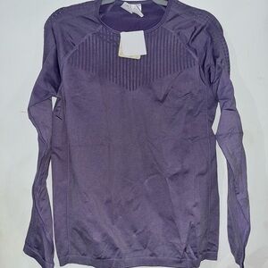 NWT Fabletics Purple Textured Top